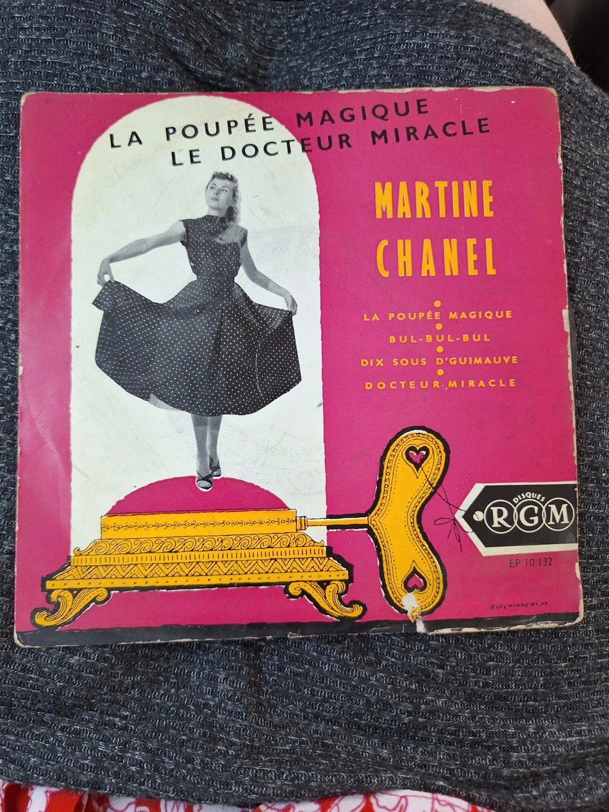 Vinyle 45T EP Martine Chanel La Poupée Magique Disques RGM Vintage 1950s